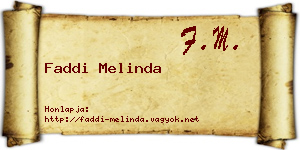 Faddi Melinda névjegykártya