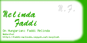 melinda faddi business card